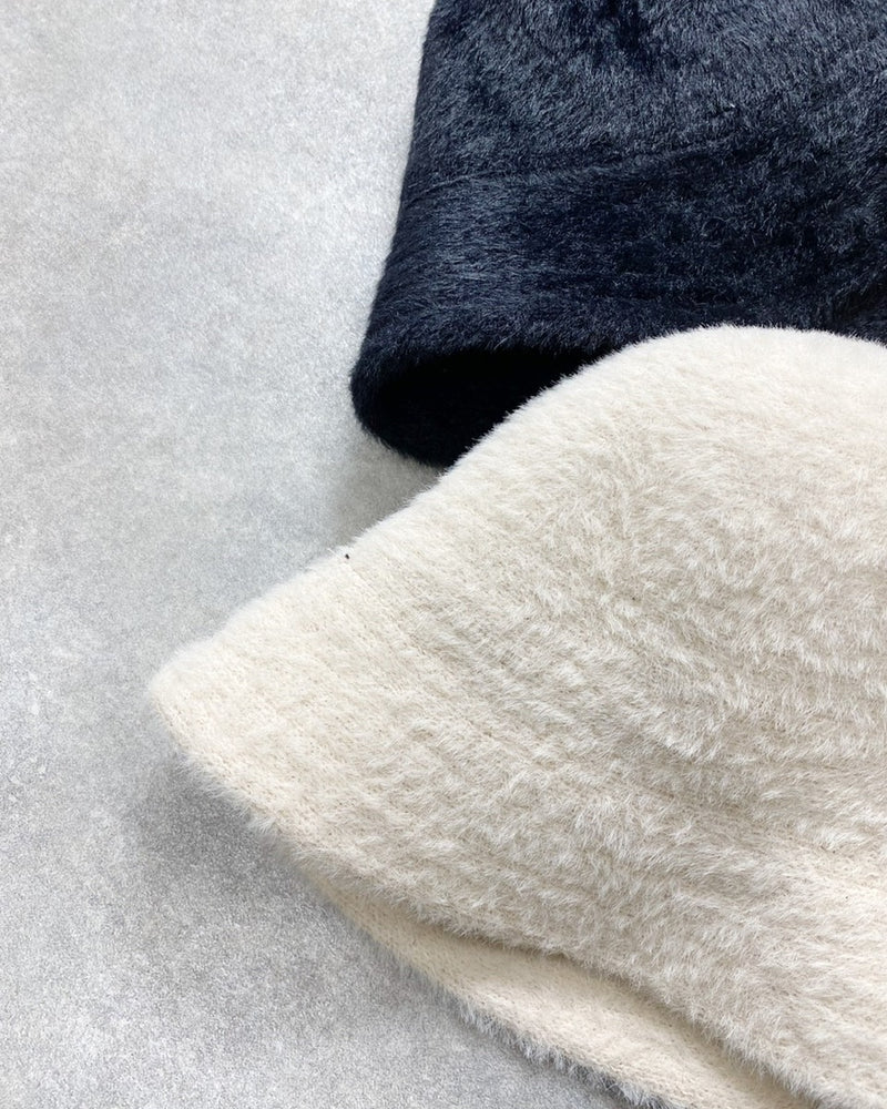 受注制【Chikashitsu +】knit bucket hat (2color)