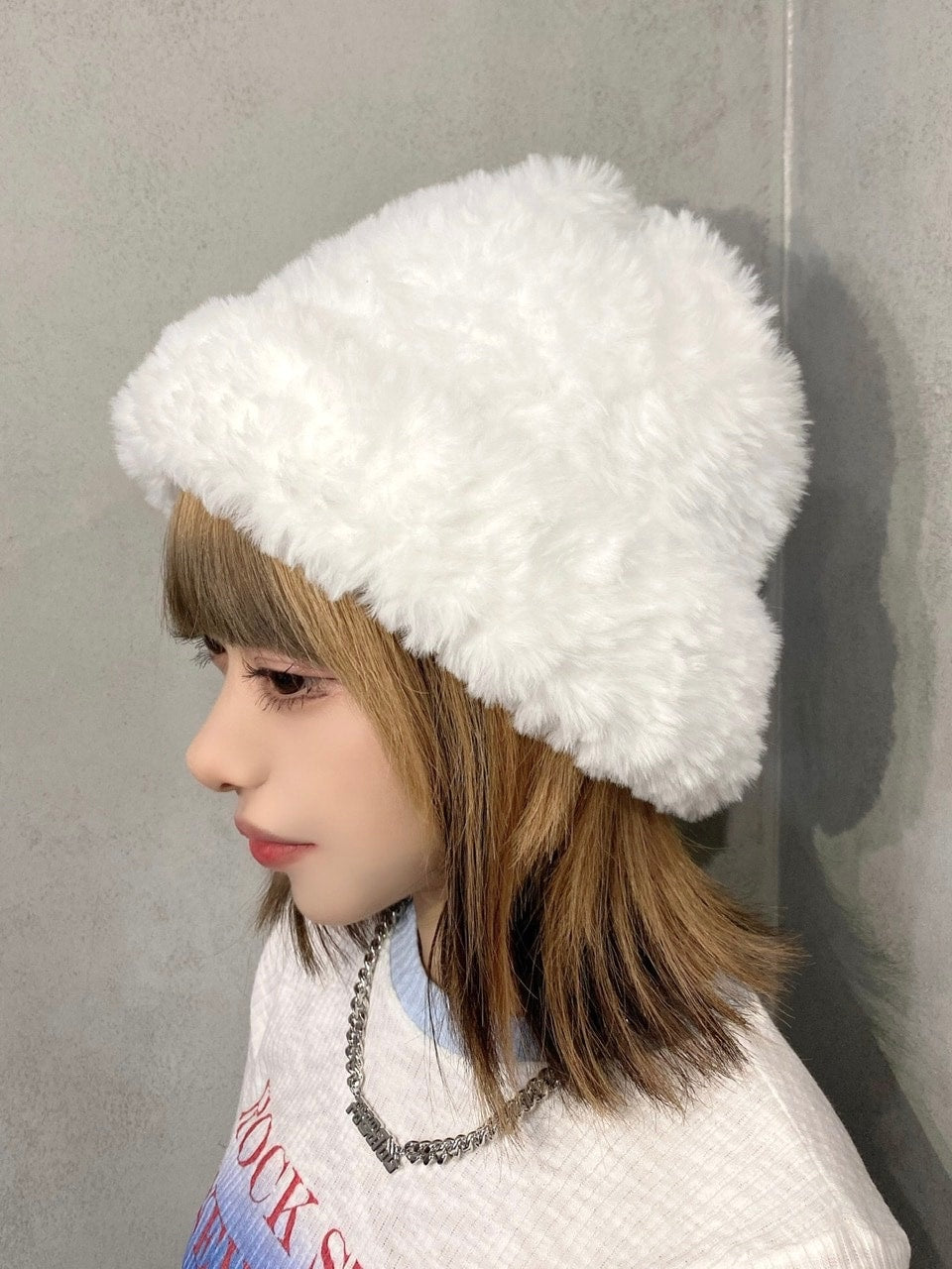 受注制【Never mind the XU】fur beanie (2color)