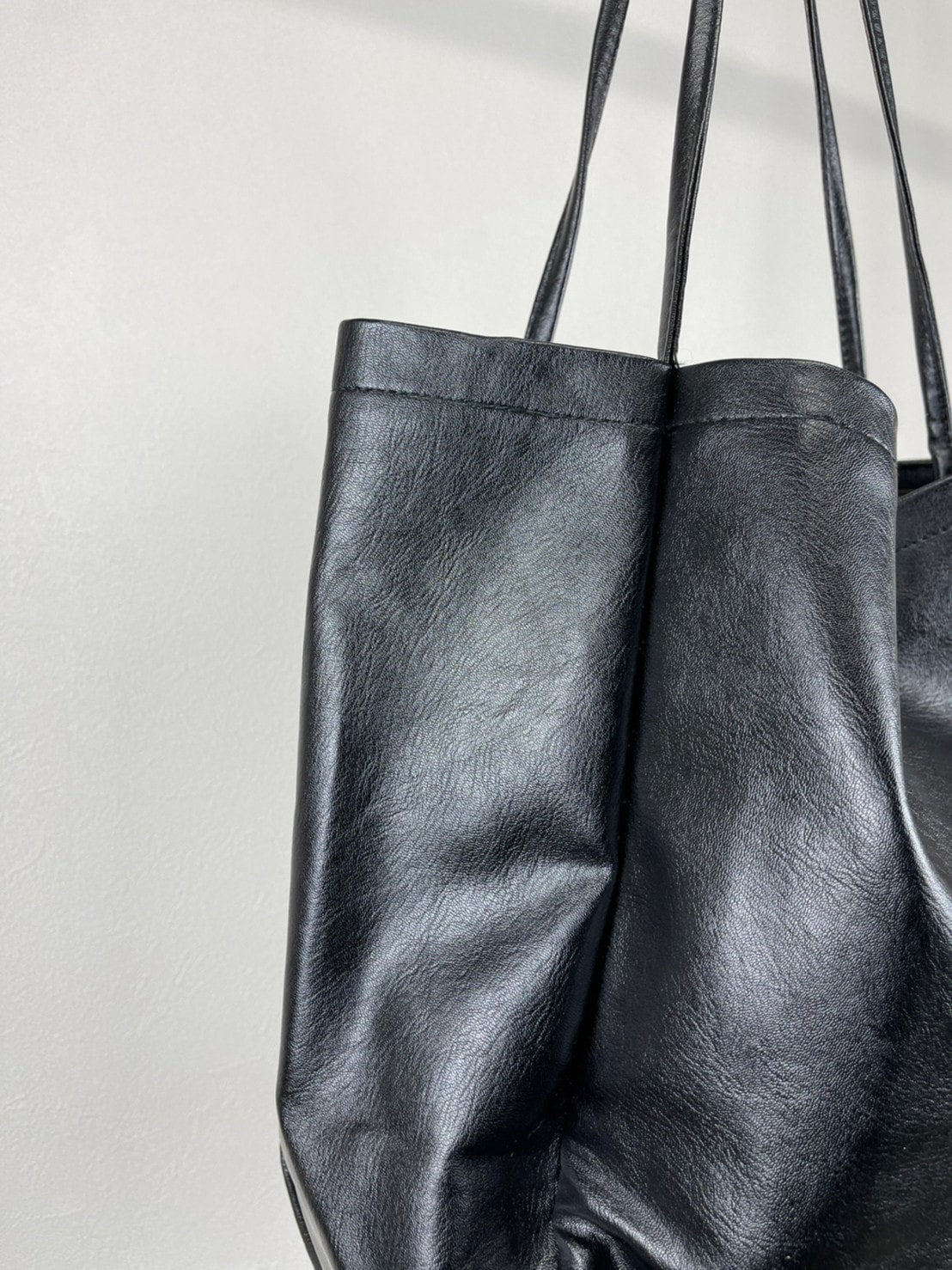 受注制【Chikashitsu +】big leather tote bag