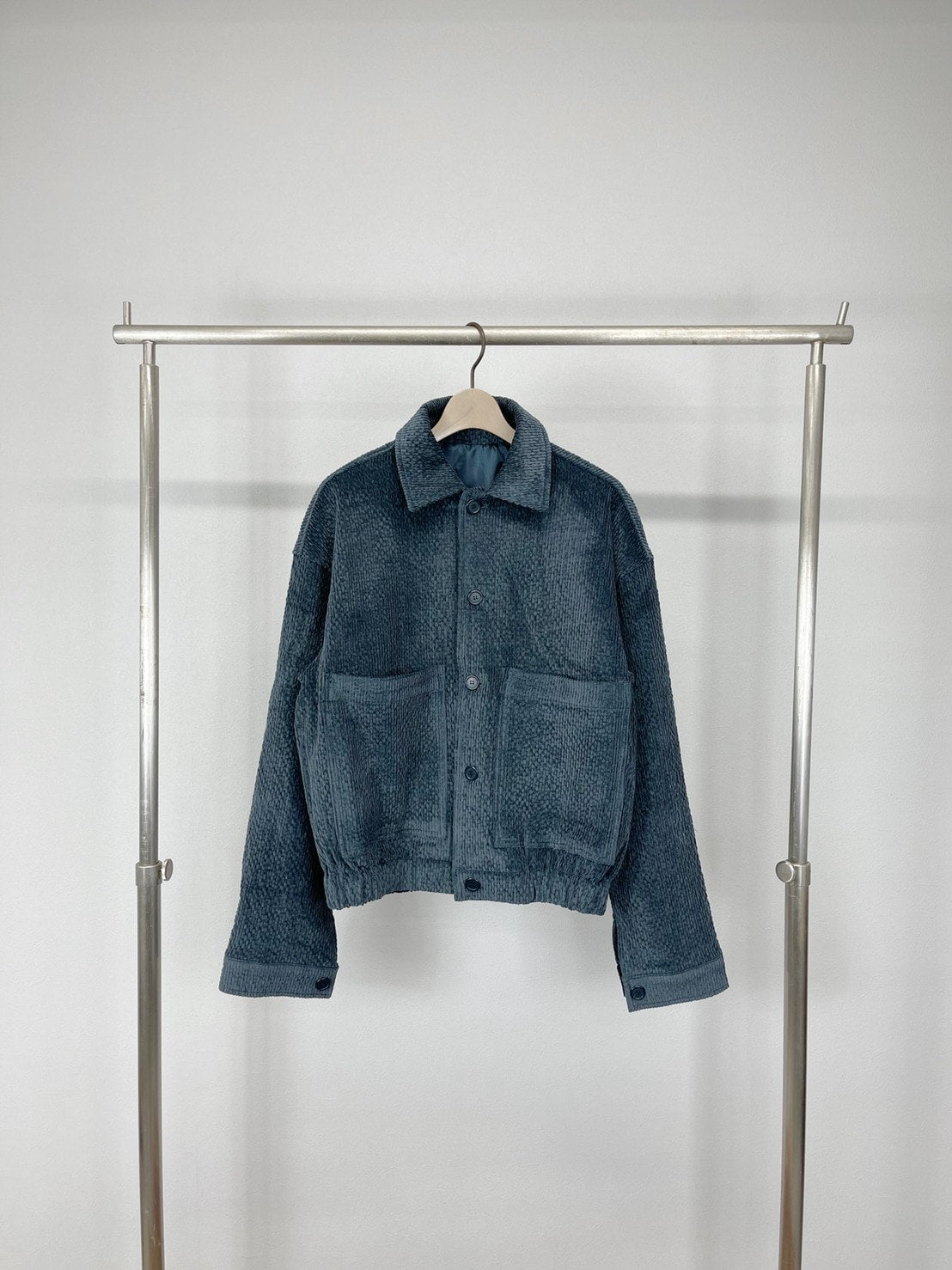 受注制【Chikashitsu +】set up design corduroy cropped jacket (3color)
