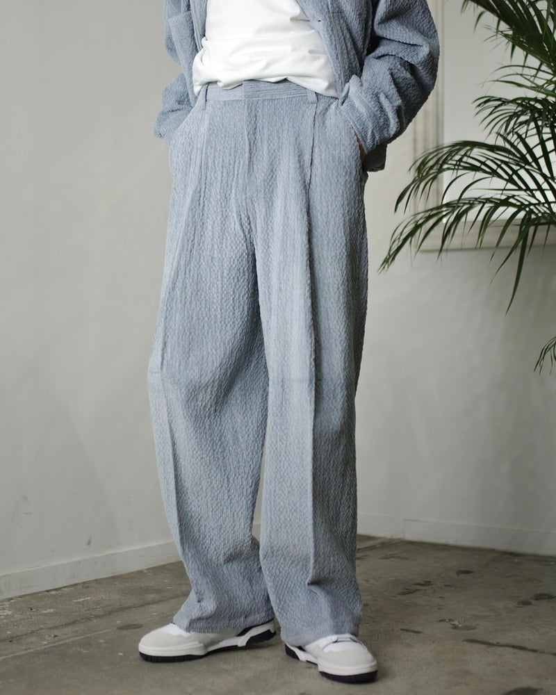 受注制【Chikashitsu +】set up high waist corduroy pants (3color)