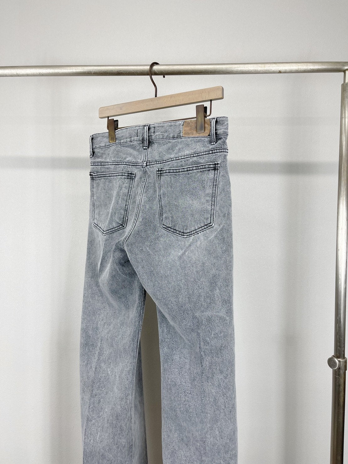 受注制【Chikashitsu +】semi wide denim pants