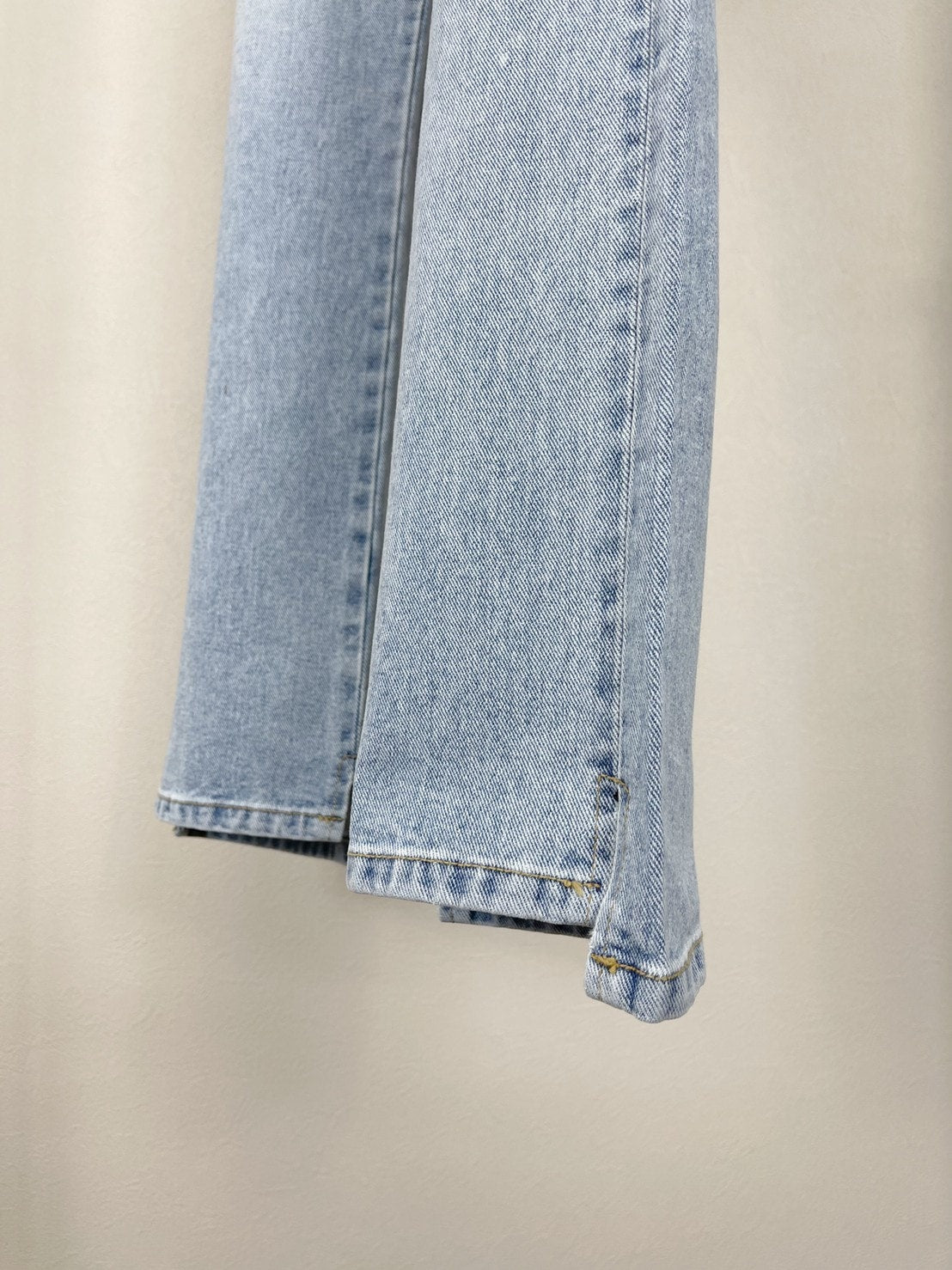受注制【Chikashitsu +】side slit denim pants