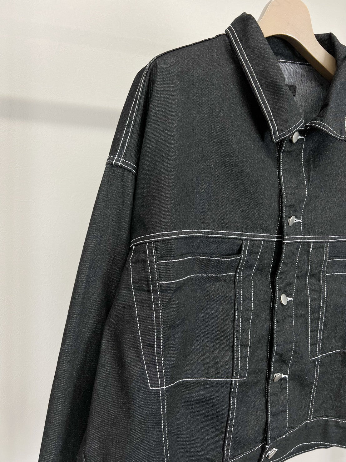 受注制【Chikashitsu +】set up stitch denim jacket
