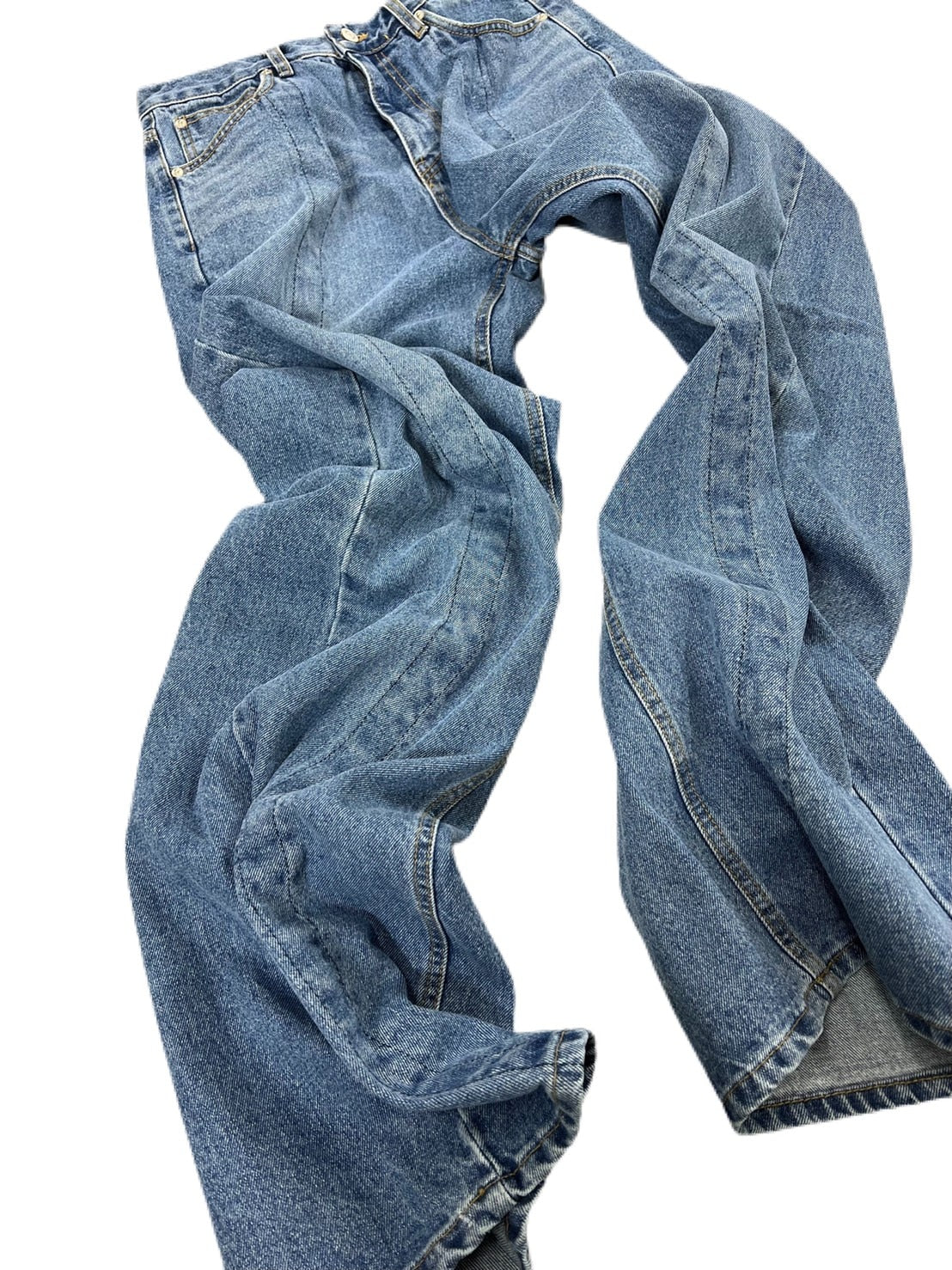 受注制【Chikashitsu +】wire design denim pants