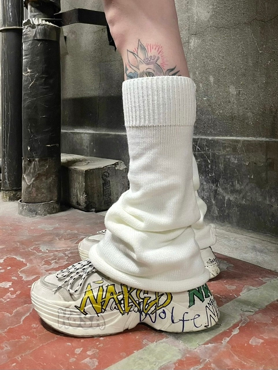 受注制【Never mind the XU】flare leg warmer (4color) / 【ネバーマインド ザ エックスユー】フレアレッグウォーマー