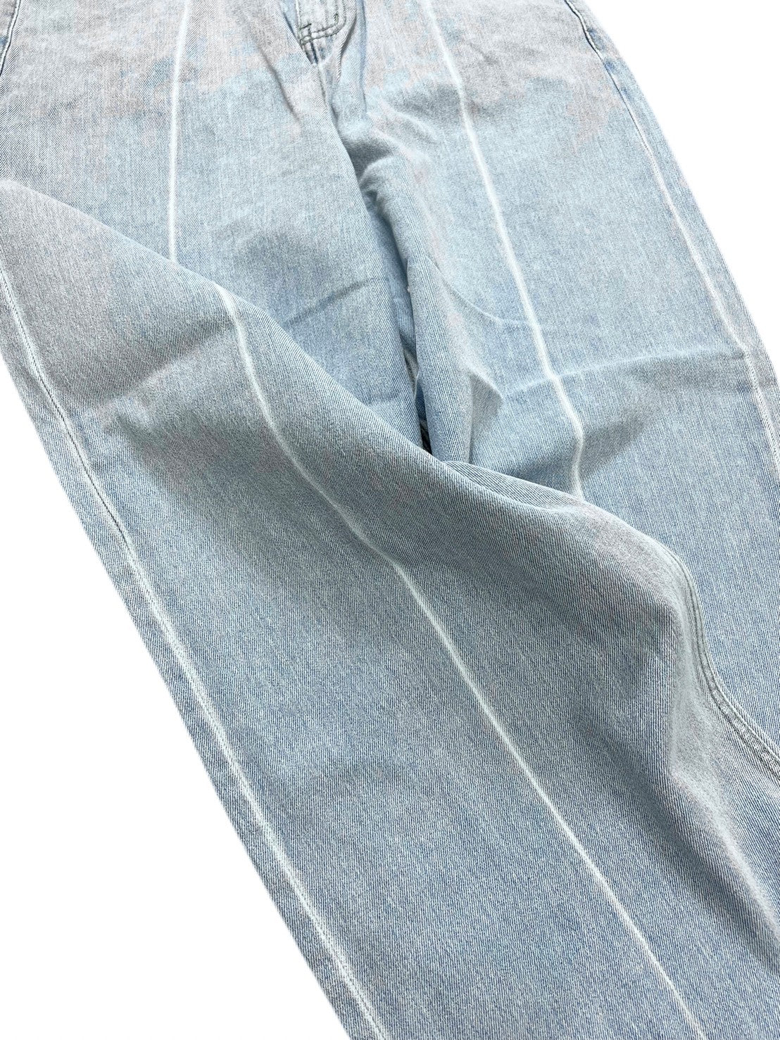 【Chikashitsu +】center breach denim pants (2color)