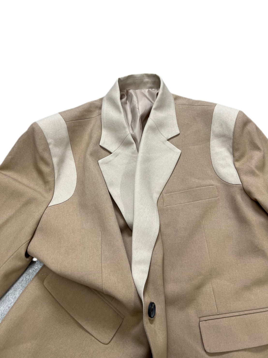 受注制【Chikashitsu +】set up varsity design jacket (2color)