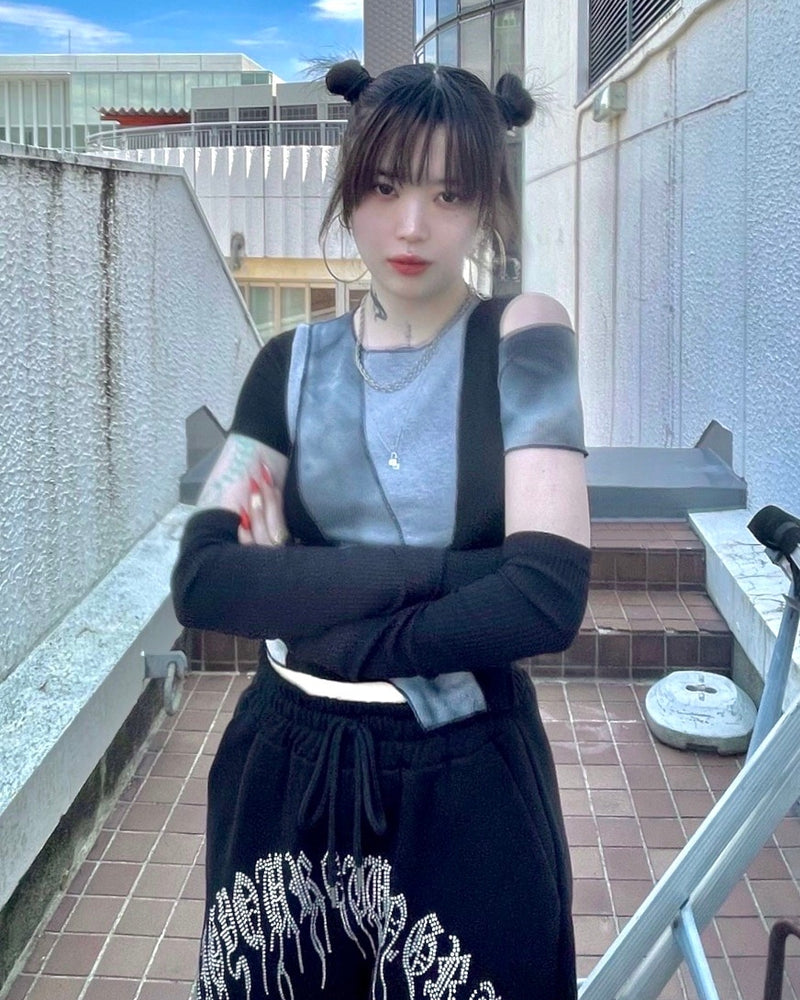 受注制【Never mind the XU】rib arm warmer (2color)