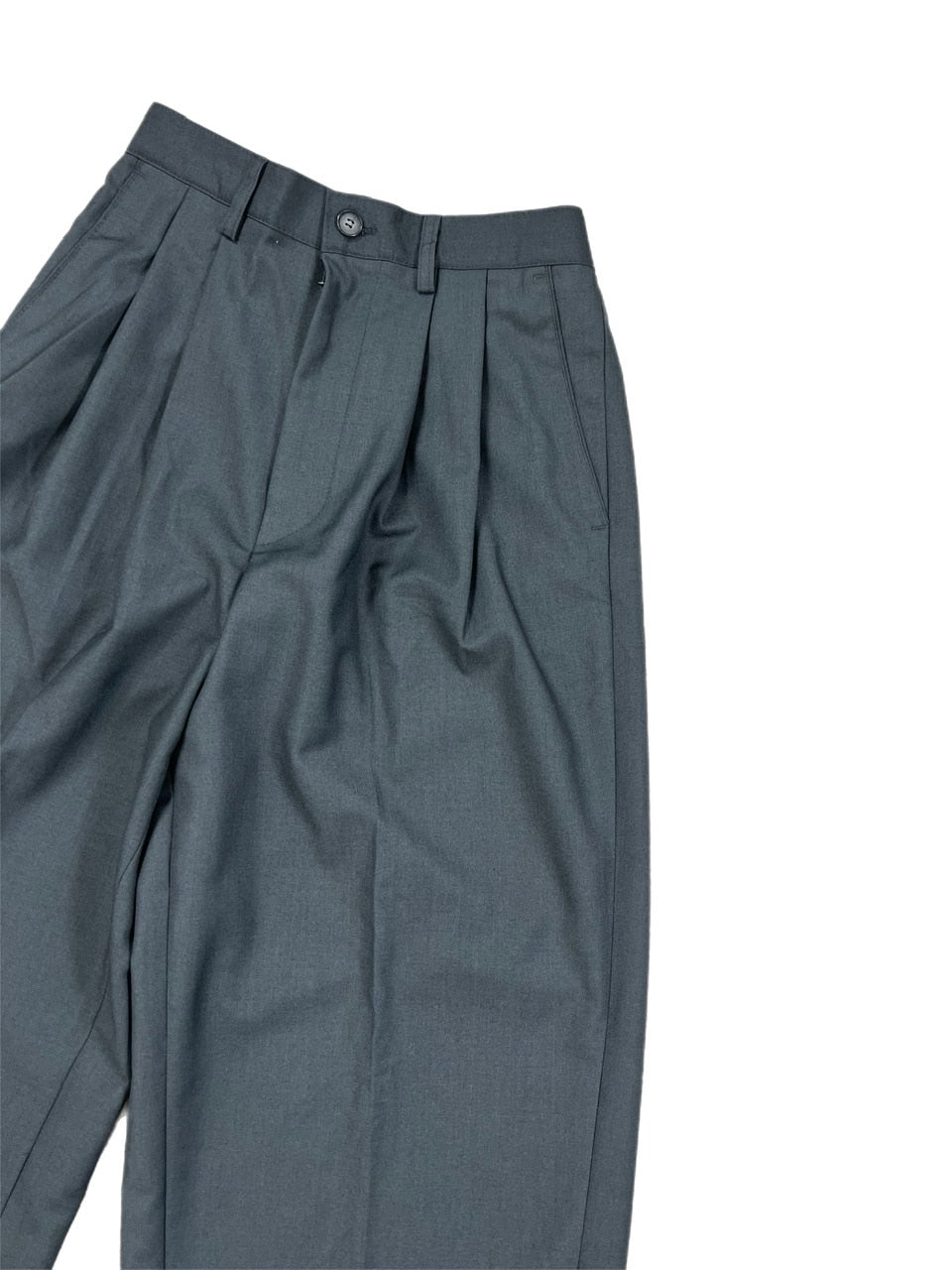 受注制【Chikashitsu +】wide tuck slacks (3color)