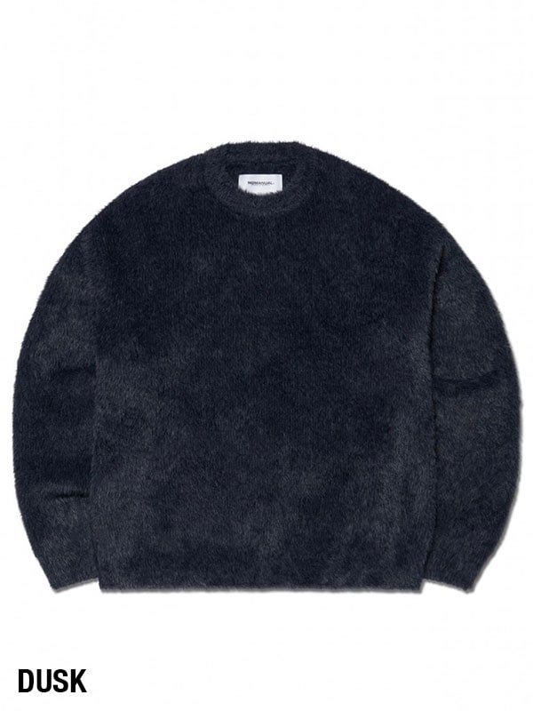 【NOMANUAL】CROPPED HAIRY KNIT (15color) / 【ノーマニュアル】クロップドヘアリー長袖ニット