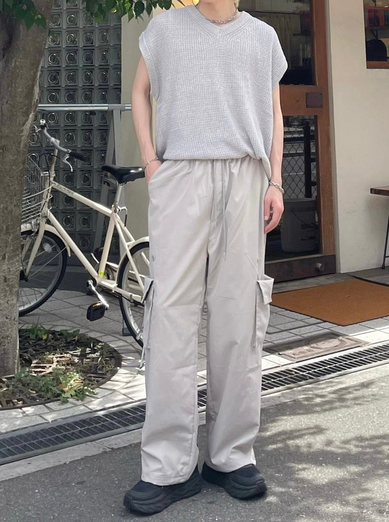 受注制【Chikashitsu +】pocket cargo pants (2color)