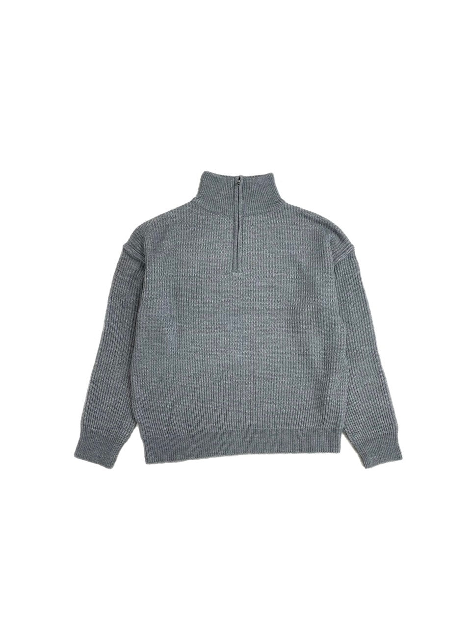 【Chikashitsu +】half zip high neck knit (3color) / 【チカシツプラス】ハーフジップアップハイネック長袖ニット