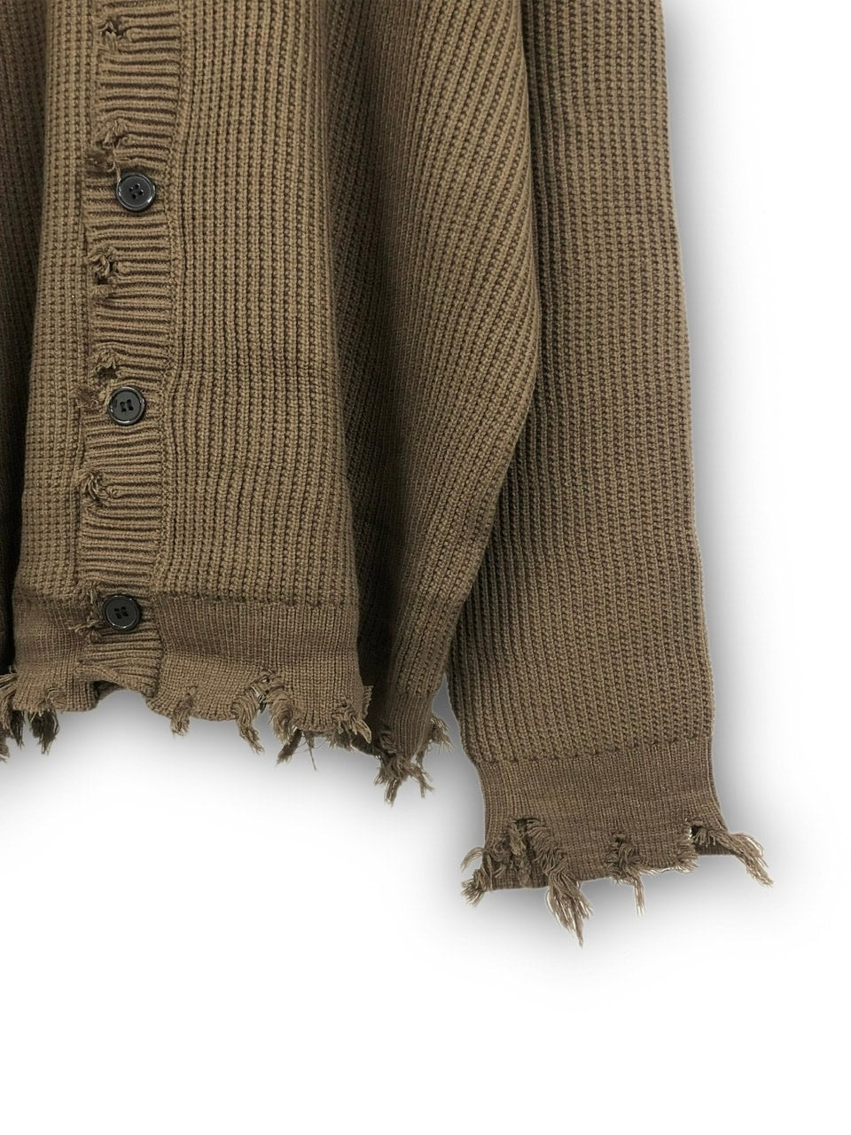 【Never mind the XU】damage knit cardigan (2color)