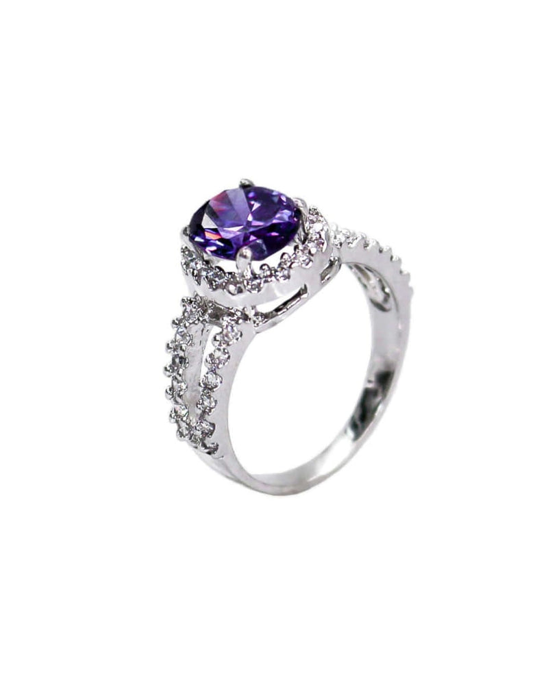 【BLACK PURPLE】GOTHIC CUBIC RING