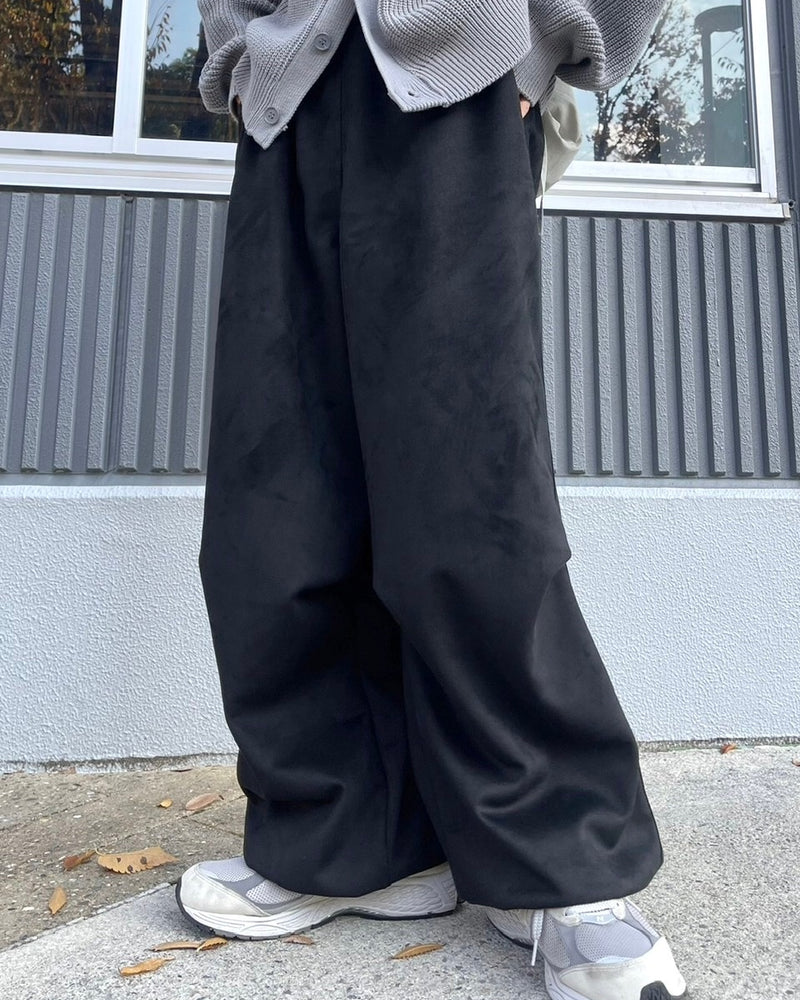 受注制【youll】tuck suede jogger pants (2color)