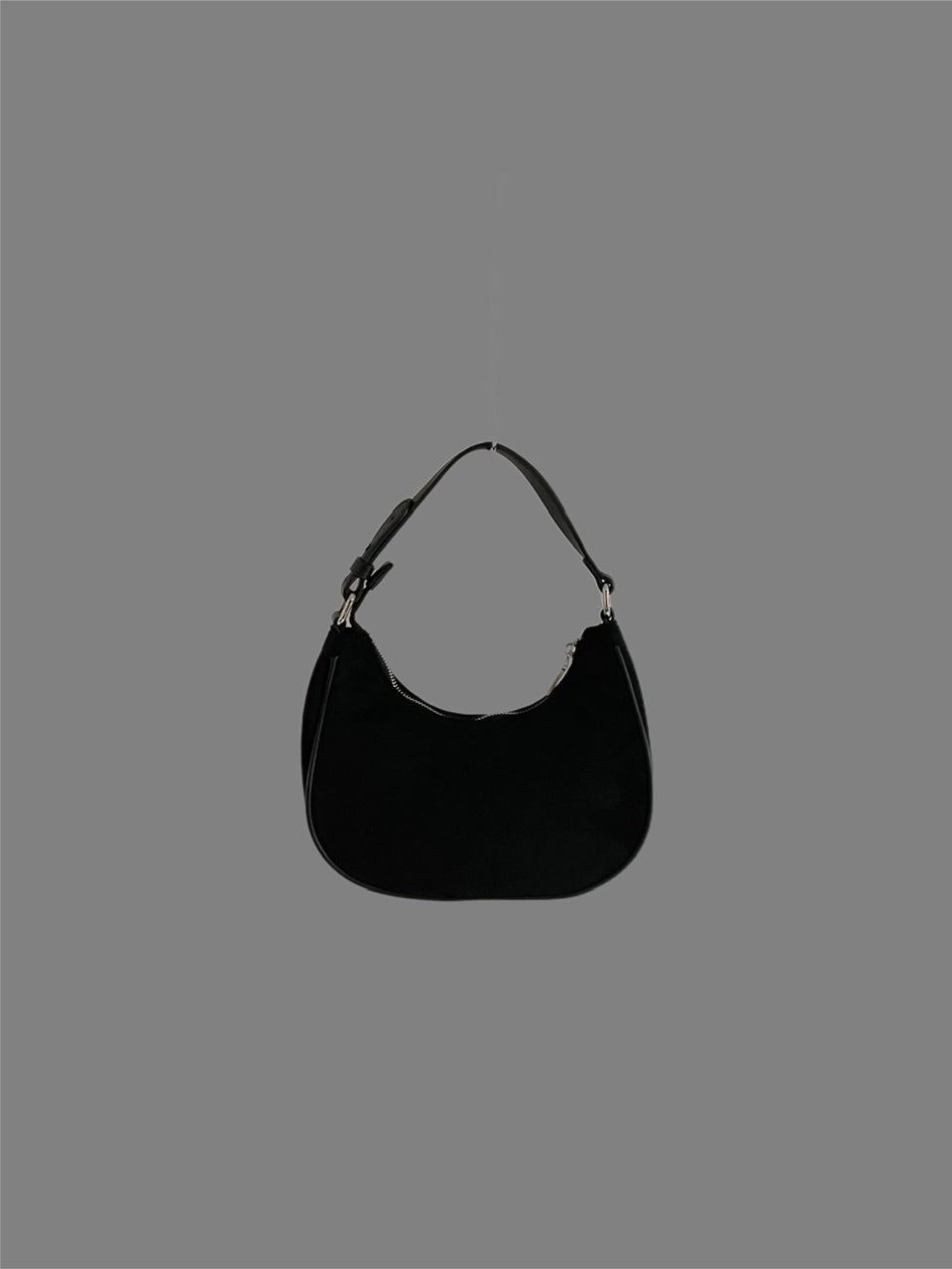 受注制【Chikashitsu +】suede moon hand bag (2color)