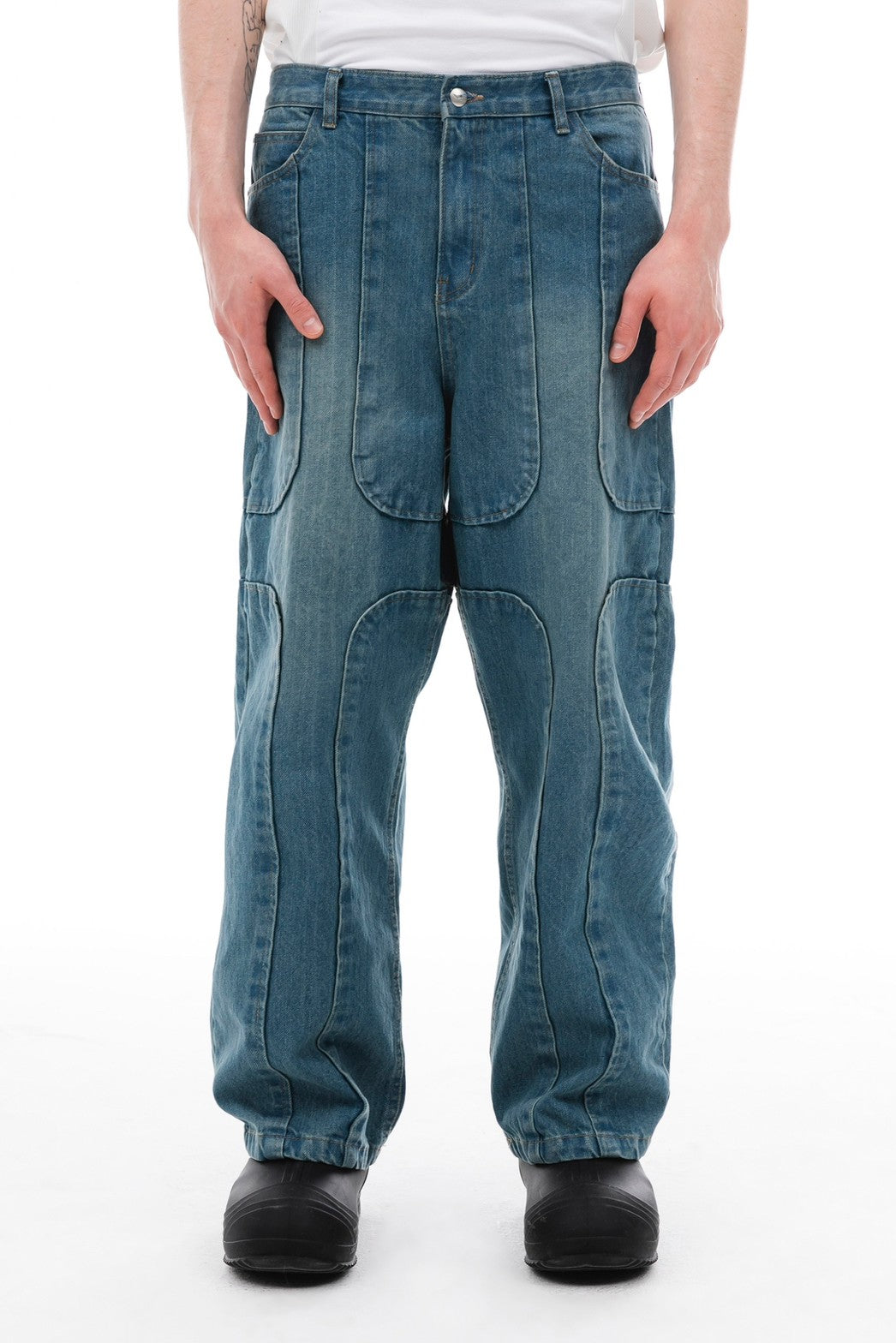 【ANOTHERYOUTH】panel jeans