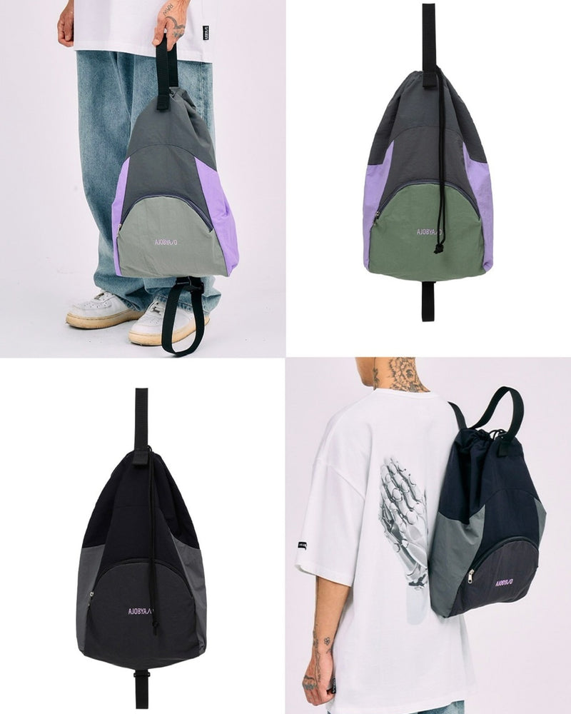 【AJOBYAJO】Multi Color Nylon Drawstring Bag