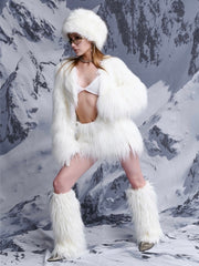 【CSD CLUB】Yeti white reversible faux fur bolero