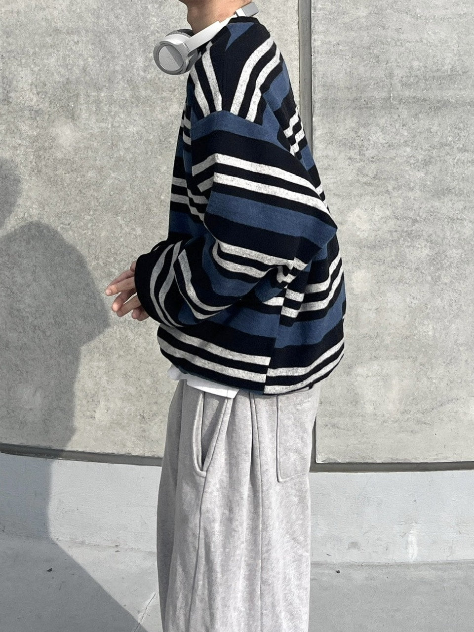 受注制【youll】border sweat shirt (2color)