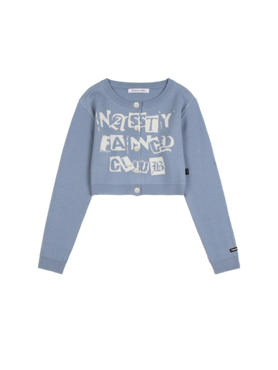 【FANCY CLUB】FANCY STAMP CROP CARDIGAN