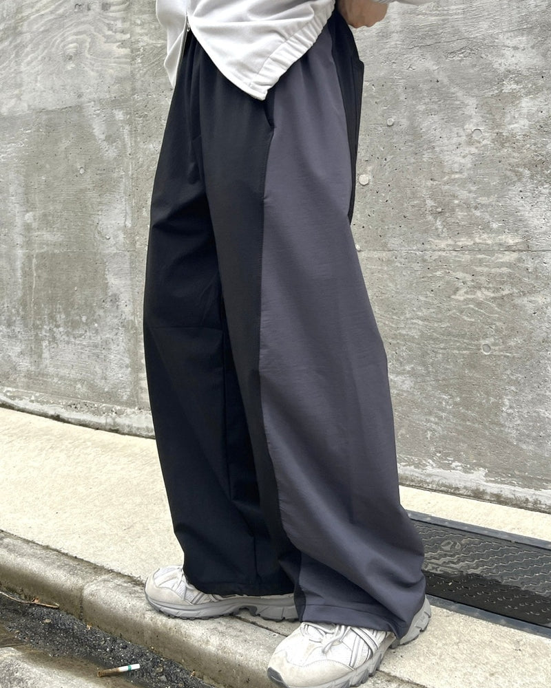 受注制【youll】bi-color banding pants (2color)