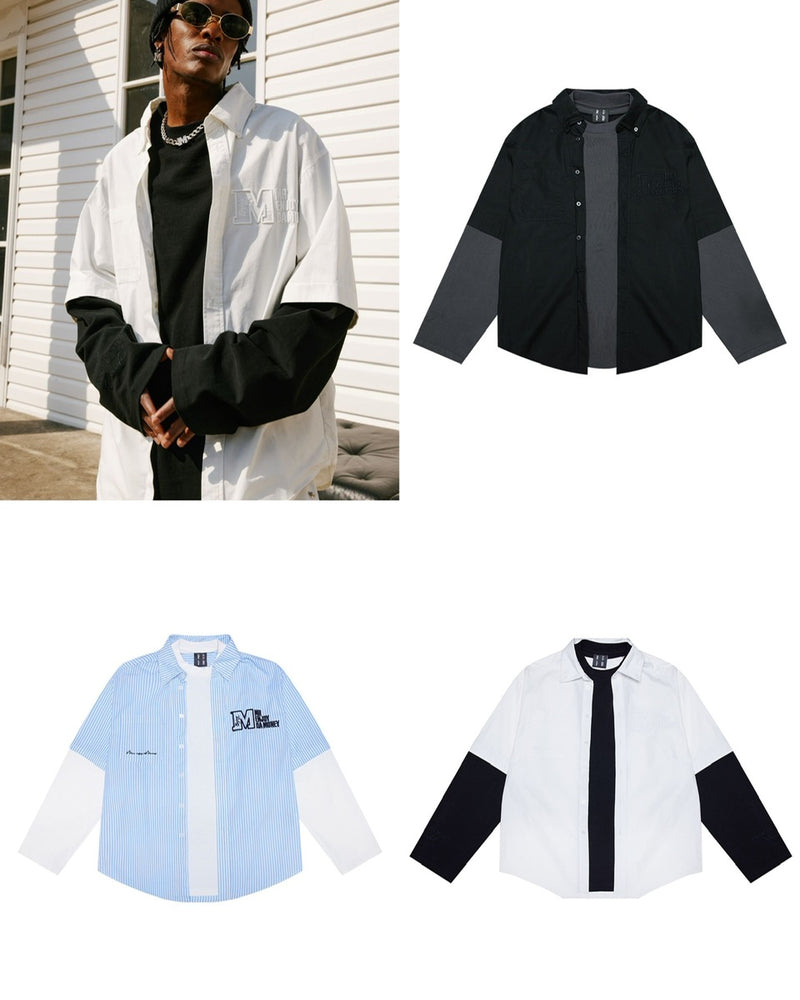 【MR. ENJOY DA MONEY】Fake Two Shirts