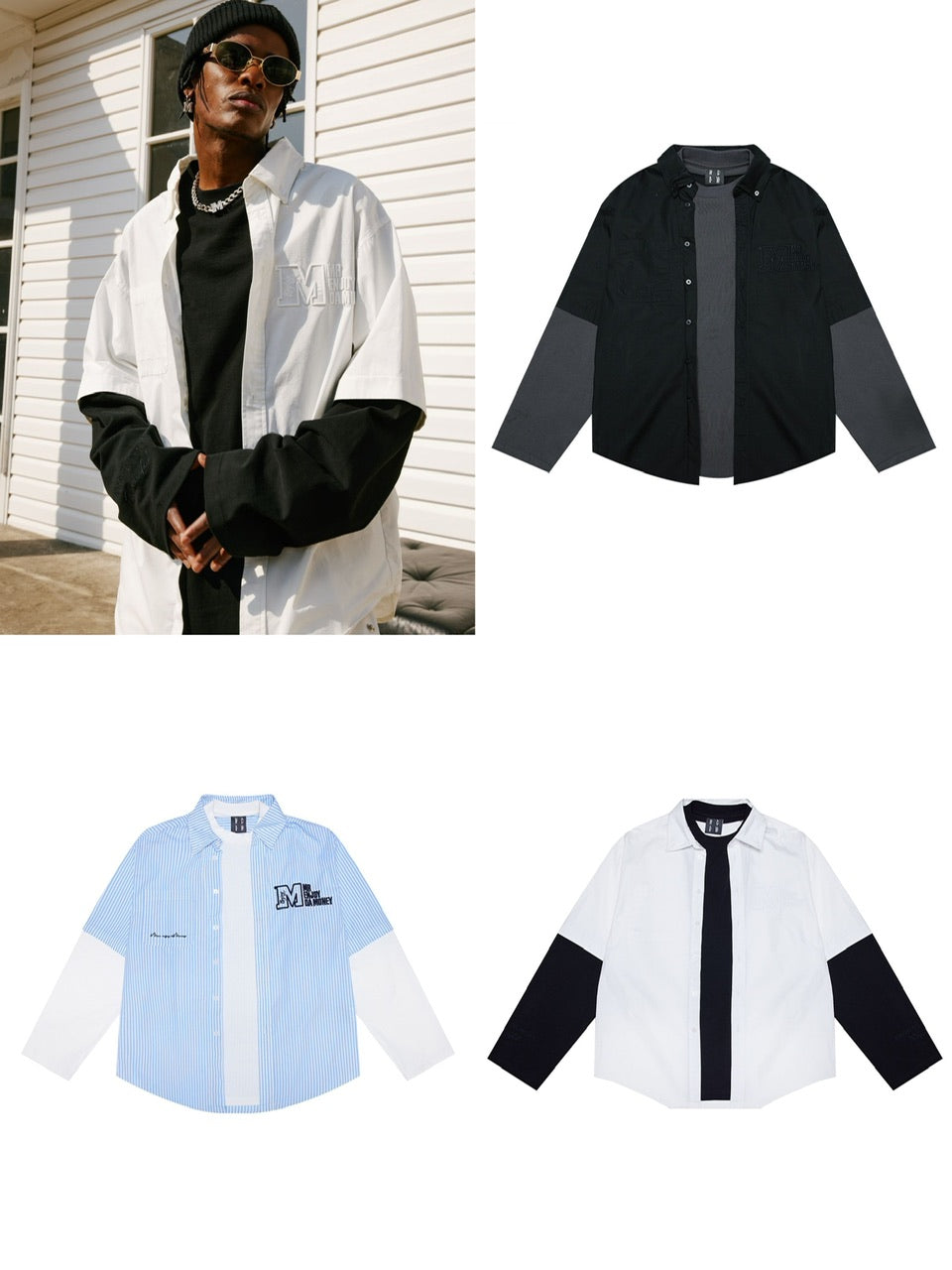 【MR. ENJOY DA MONEY】Fake Two Shirts