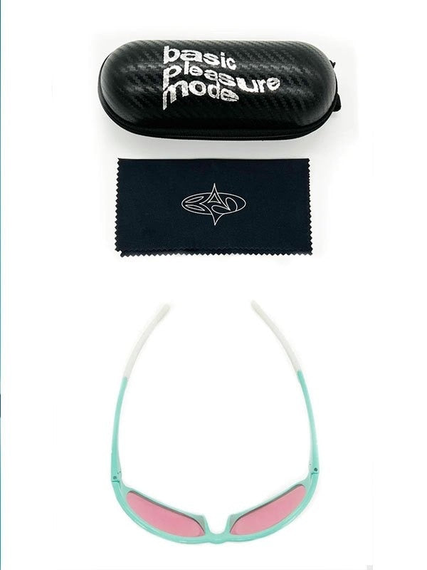 【Basic Pleasure Mode】WRAP SUNGLASSES WITH BERRY PINK LENS