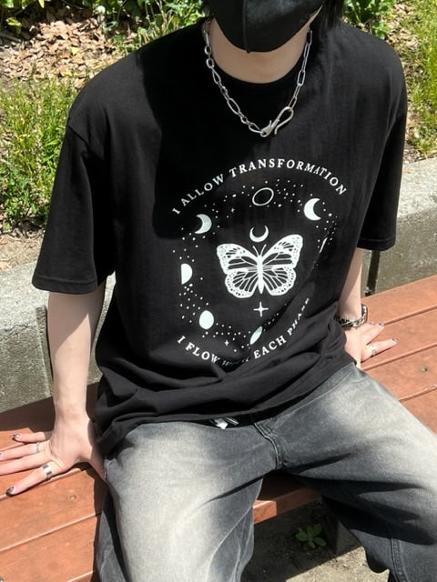 受注制【Chikashitsu +】oversized graphic t-shirt 2 (2color)