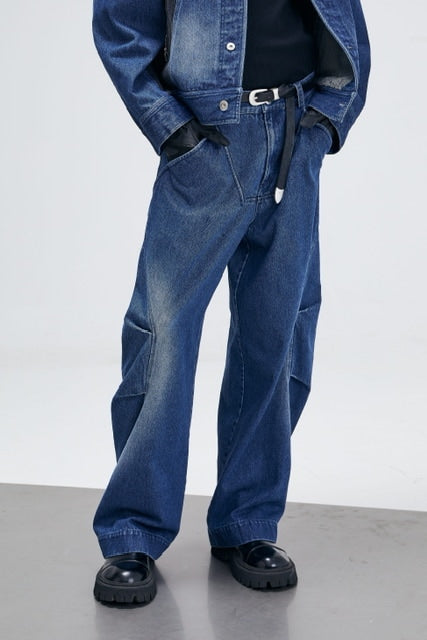 【ARCH by ROARINGWILD】Knee Pleat Jeans