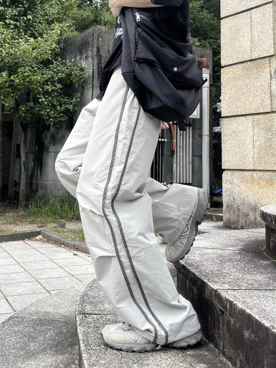 【youll】nylon track wide pants (5color)