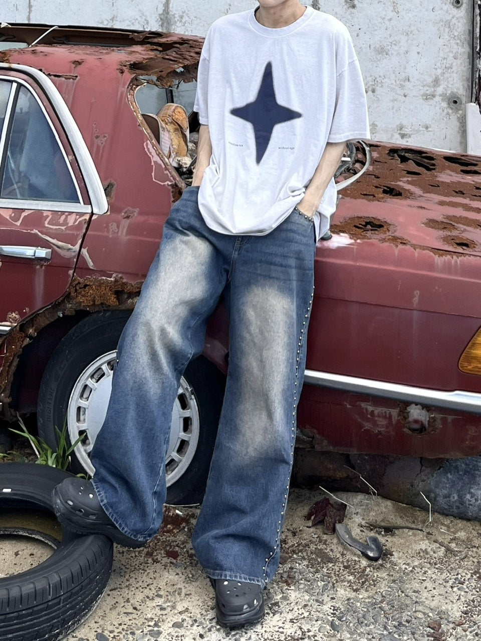 【youll】sparkle pigment tee (2color)