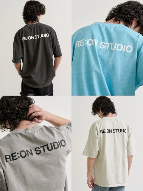 【RE:ON STUDIO】REON BACK LOGO PIGMENT T-SHIRT