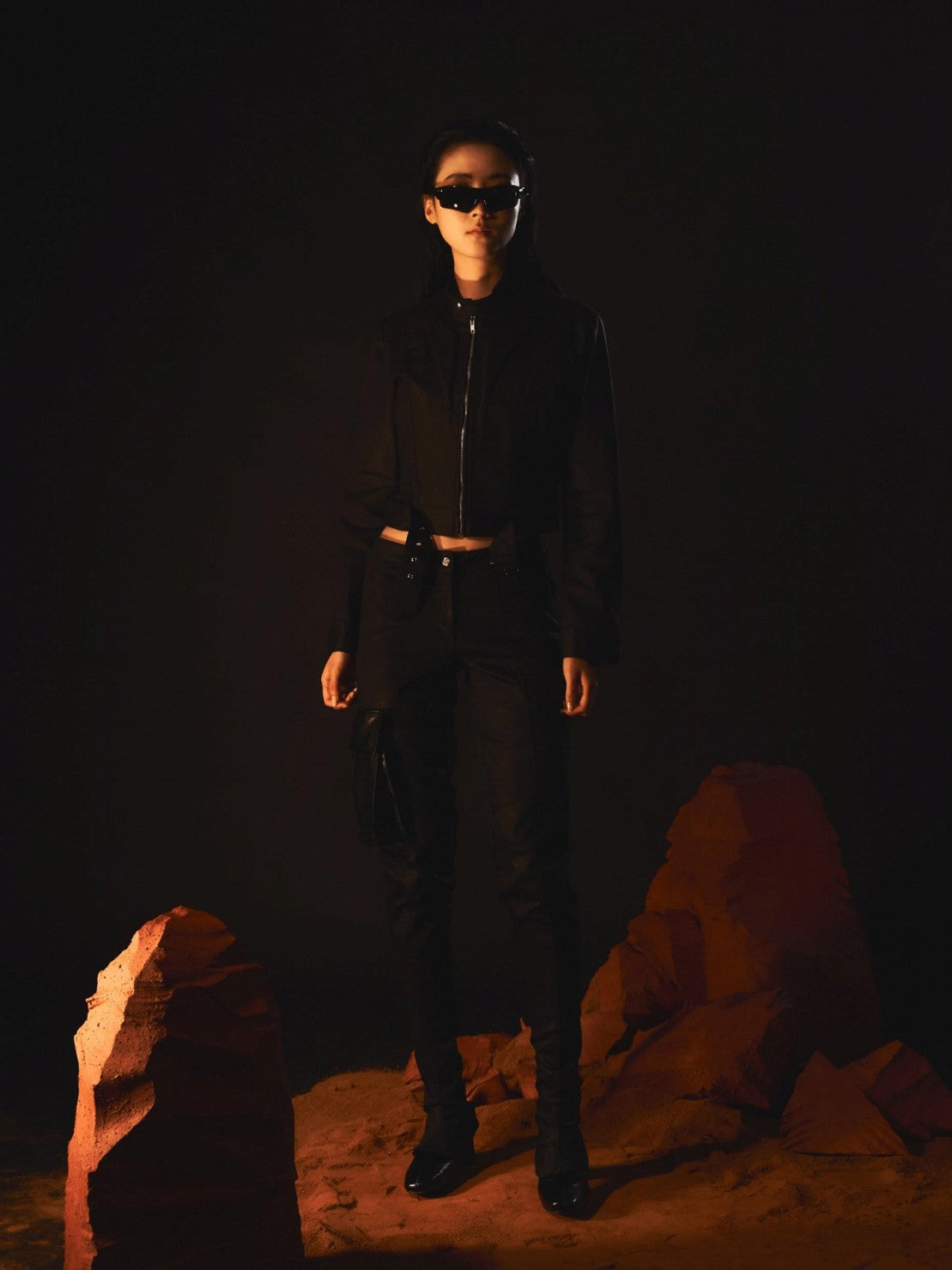 【ARTS DE BASE】Bike Zipped Coating Denim Pants (Woman)