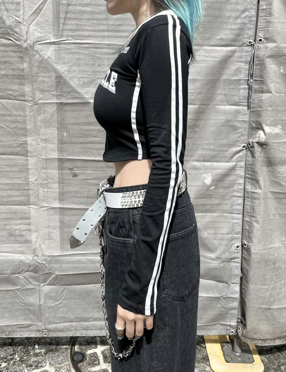 受注制【Never mind the XU】sporty track long sleeve tee