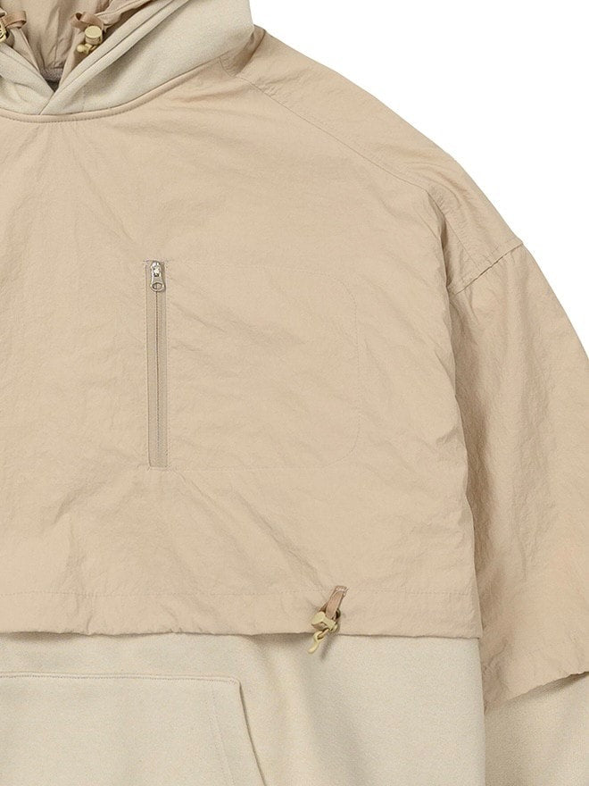 【AJOBYAJO】Layered Nylon Hoodie / 【アジョバイアジョ】レイヤードナイロンフード長袖パーカー