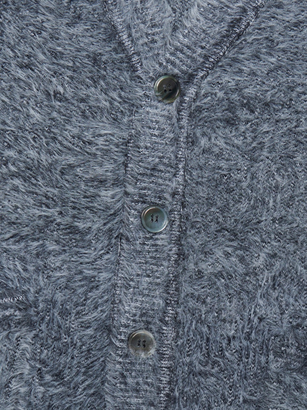 【NOMANUAL】HAIRY SOFT CARDIGAN / 【ノーマニュアル】ヘアリーソフト長袖カーディガン