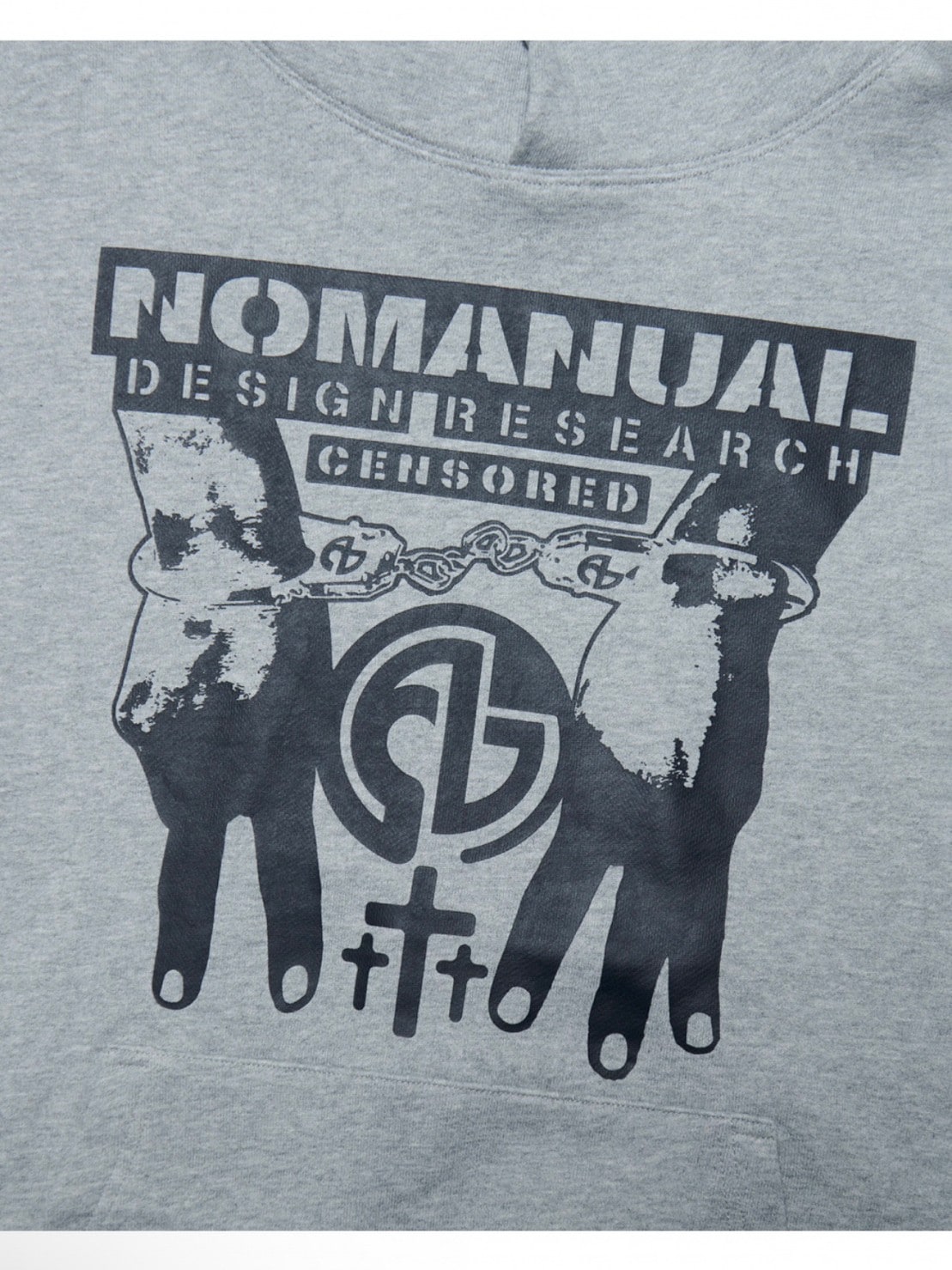 【NOMANUAL】N.M.C HOODIE / 【ノーマニュアル】ロゴプリント長袖パーカー