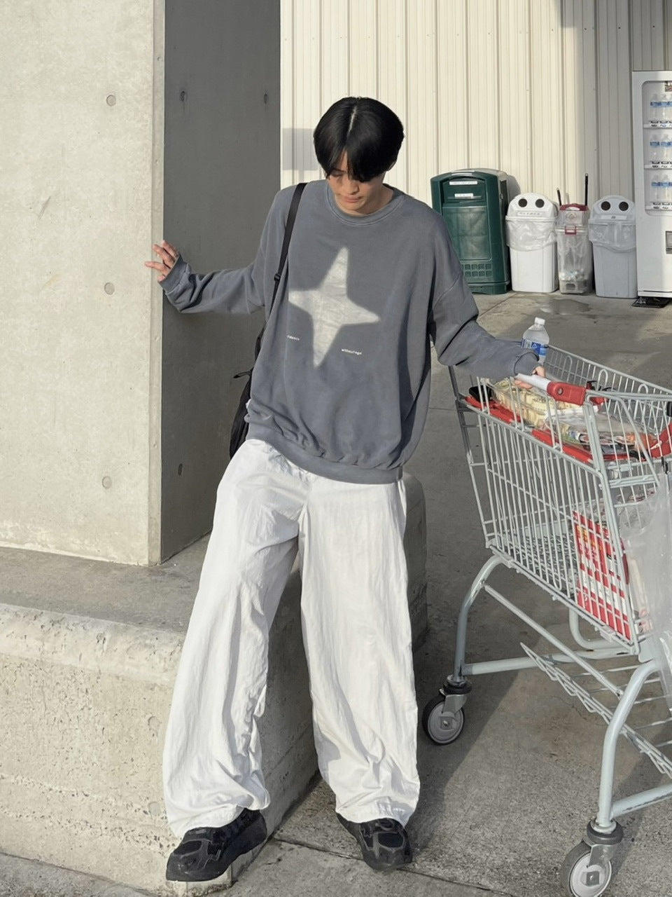 【youll】sparkle pigment sweat shirt (3color)