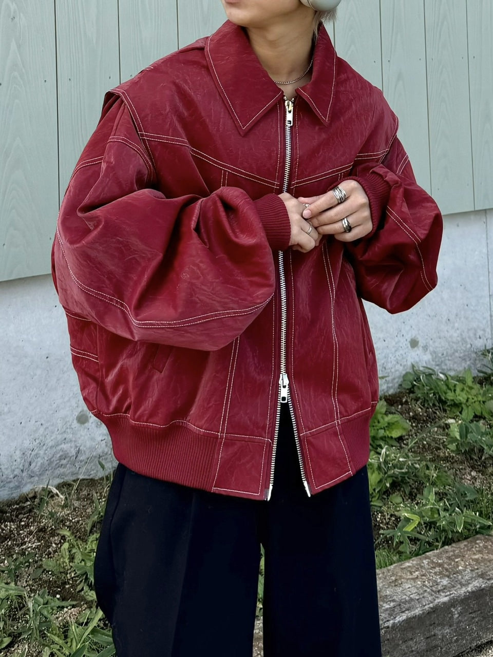 受注制【RENOL】viper leather jacket (3color)