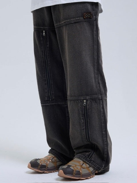【THECOLDESTMOMENT】TCM block denim pants