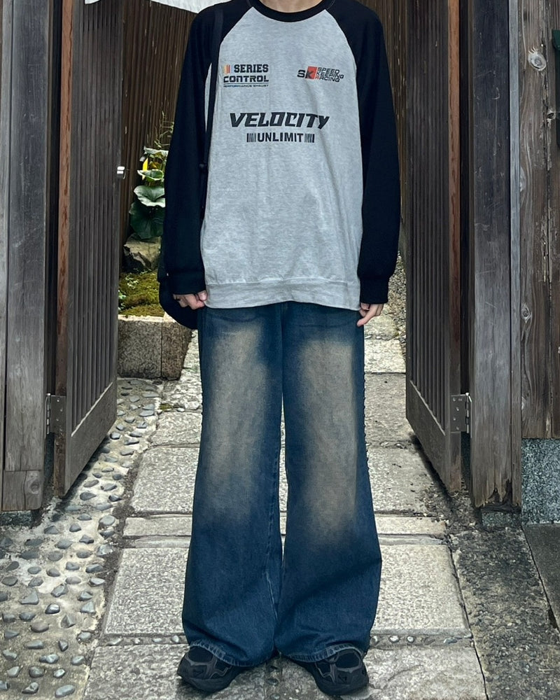 受注制【youll】velocity raglan long sleeve tee (2color)