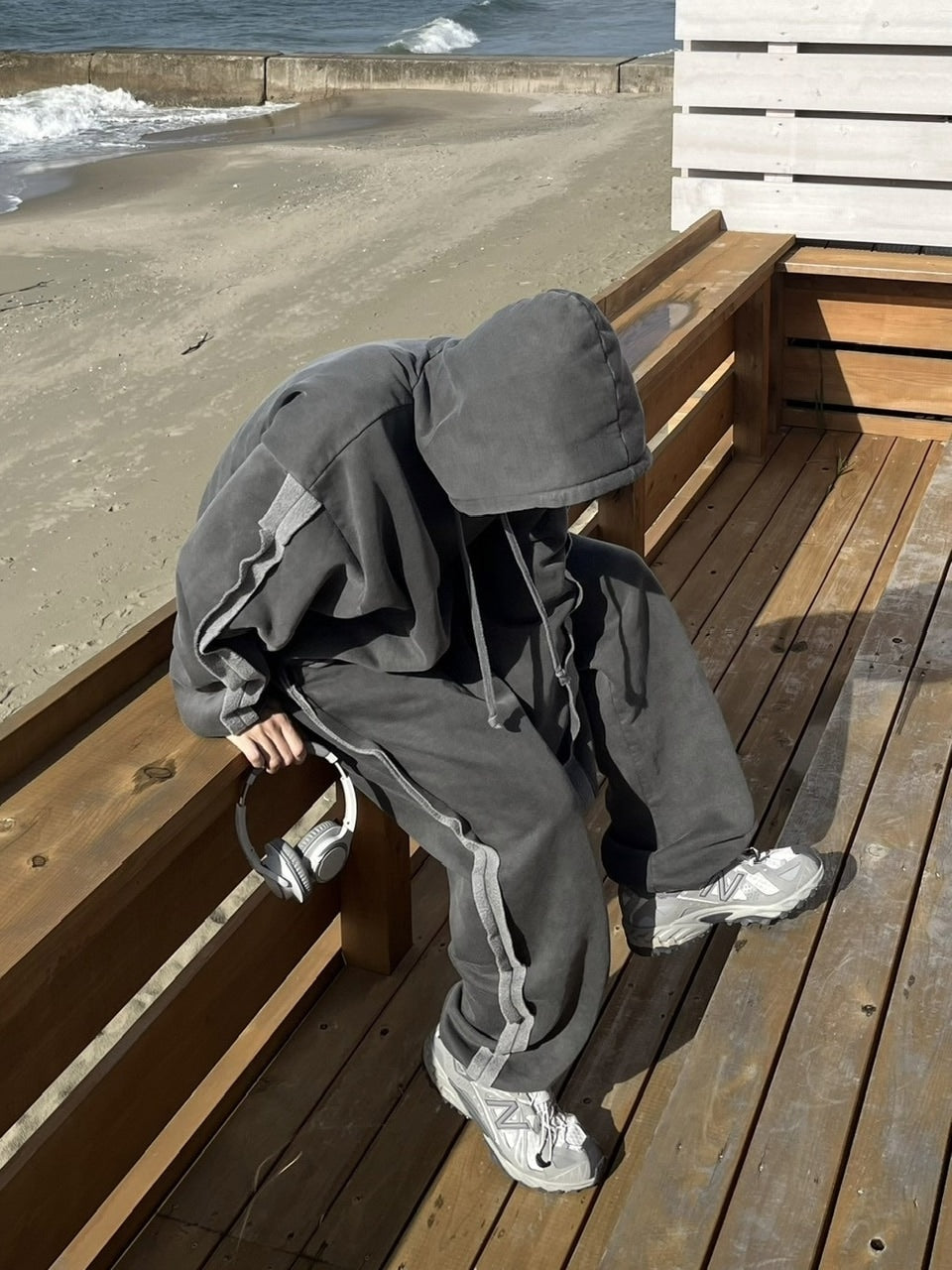 【youll】set up pigment sweat hoodie (2color)