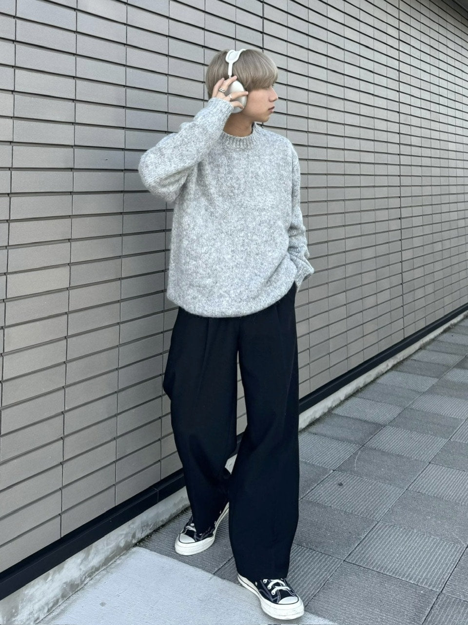 受注制【RENOL】wool mix round knit (4color)
