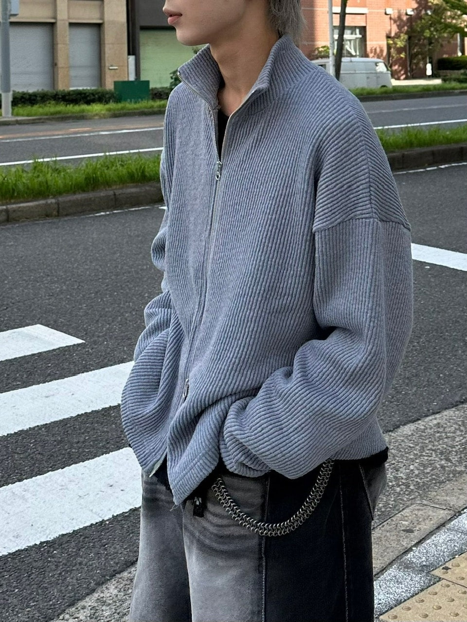 受注制【nmtc +】high neck knit cardigan (2color)