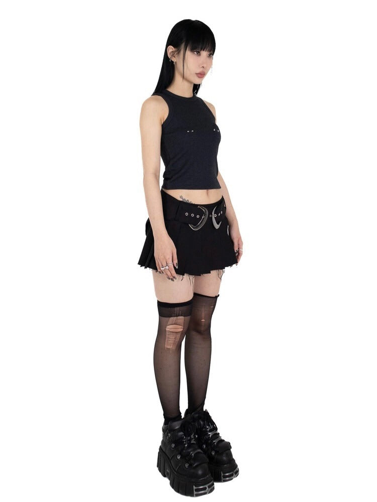 【KAIYA】nipple piercing sleeveless