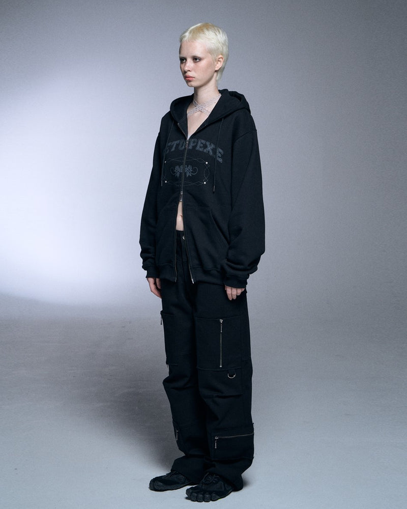【SETUP‐EXE】OVERSIZED TWO-WAY ZIPUP HOODIE