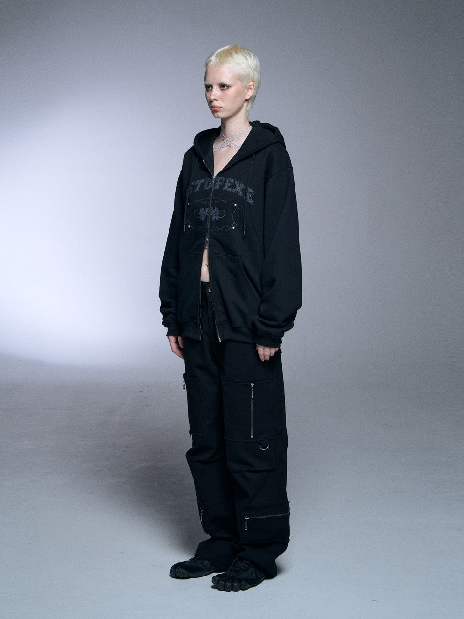 【SETUP‐EXE】OVERSIZED TWO-WAY ZIPUP HOODIE